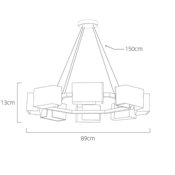 стиль пульсации воды светов шкентеля 3000k 6000k современный дизайнерский декоративный стеклянный