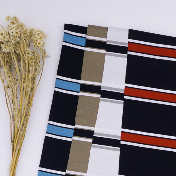 100% Cotton Single Jersey Fabric Yarn Dyed 175gsm For Business Attire