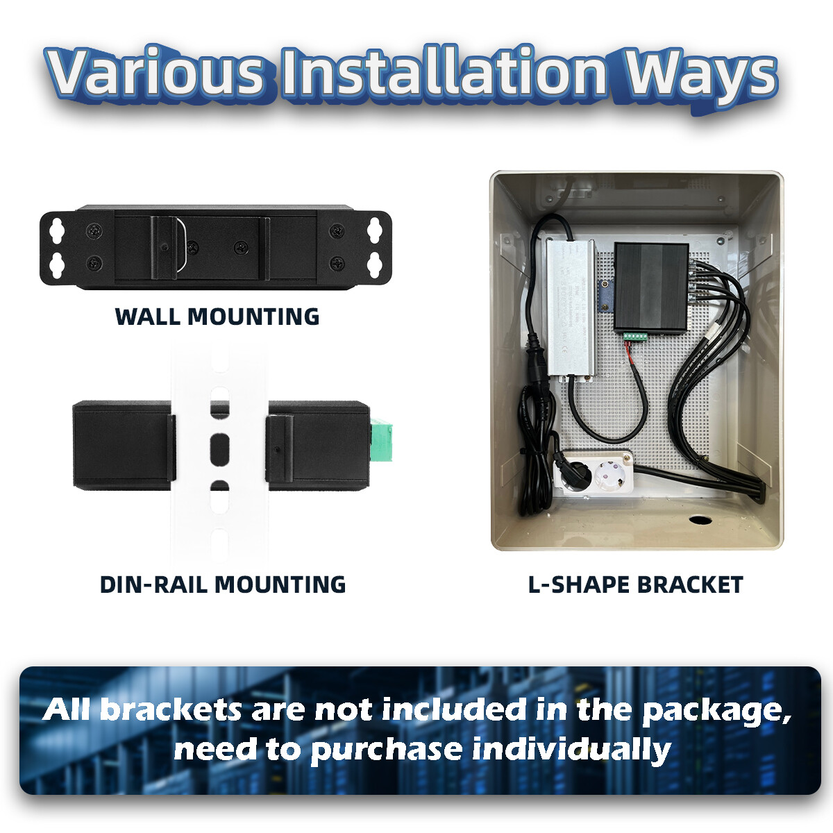 5-портный коммутатор промышленной сети Гигабит CE E-Mark Certified Unmanaged DIN Mounted
