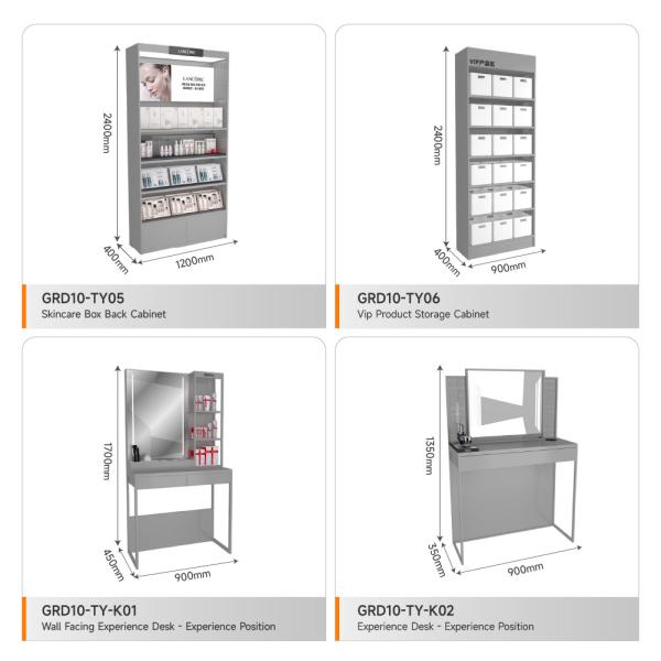 Retail Display Stand Grey Wooden Experience Table For Fashion-Forward Shop Fitting And Multi-Functional Store Table