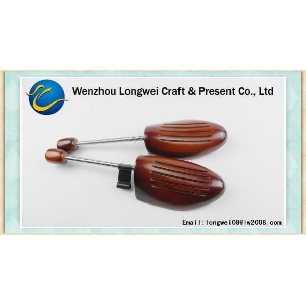 Double Spring Wooden Shoe Stretch Spray /  Adjustable Mens Shoe Tree