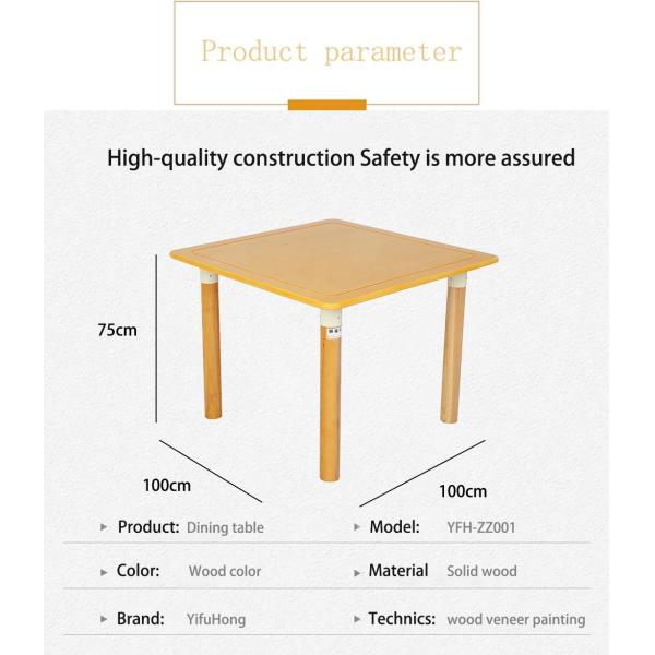 Table à manger en bois en bois de café
