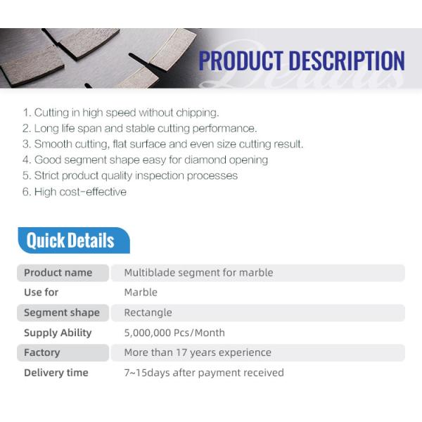 Многоствольный алмазный сегмент для итальянской режущей машины с высокой частотой
