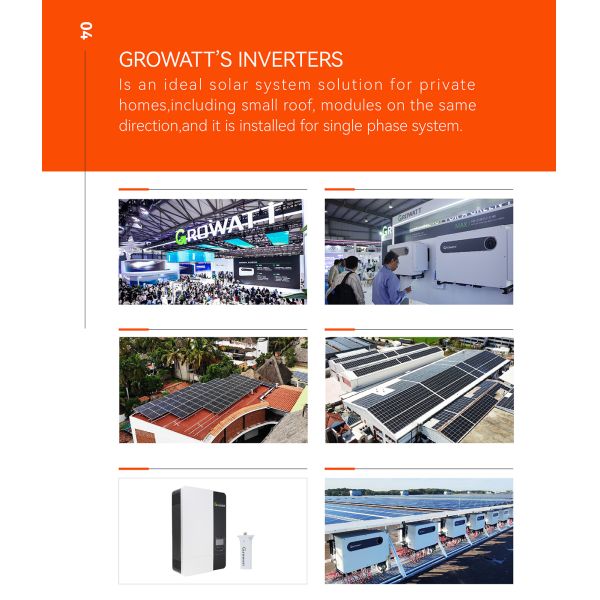 Myanmar Growatt SPF 5000ES Inverter off Grid 3000w 5000w 3kw 5kw Pure Sine Wave off Grid Solar Power Inverter Growatt 5000W