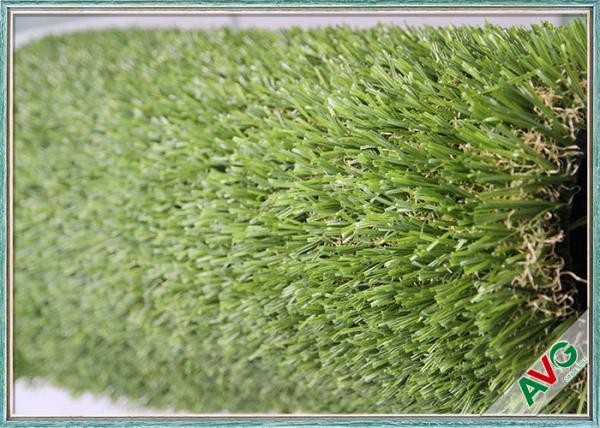 Weather Resistance Garden Artificial Grass 11200 Dtex Field Green / Apple Green