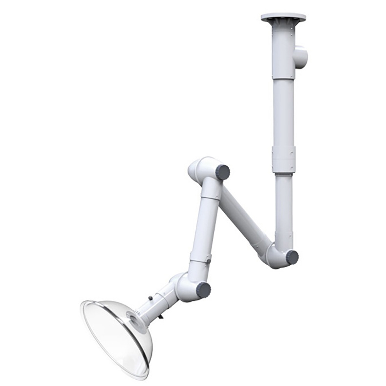 Durable Laboratory Accessories Ceiling Mounted Lab Extraction Arm Flexible