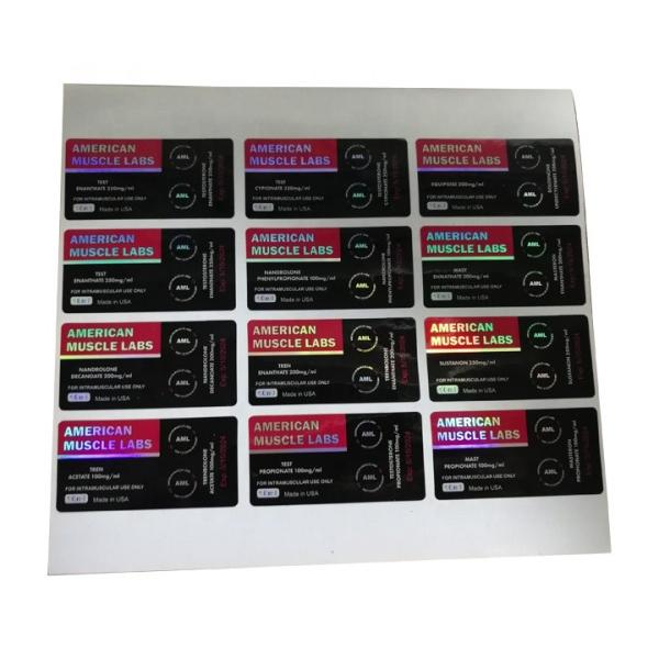 防水光沢のあるホログラム 10 ml バイアル ボトル ラベル