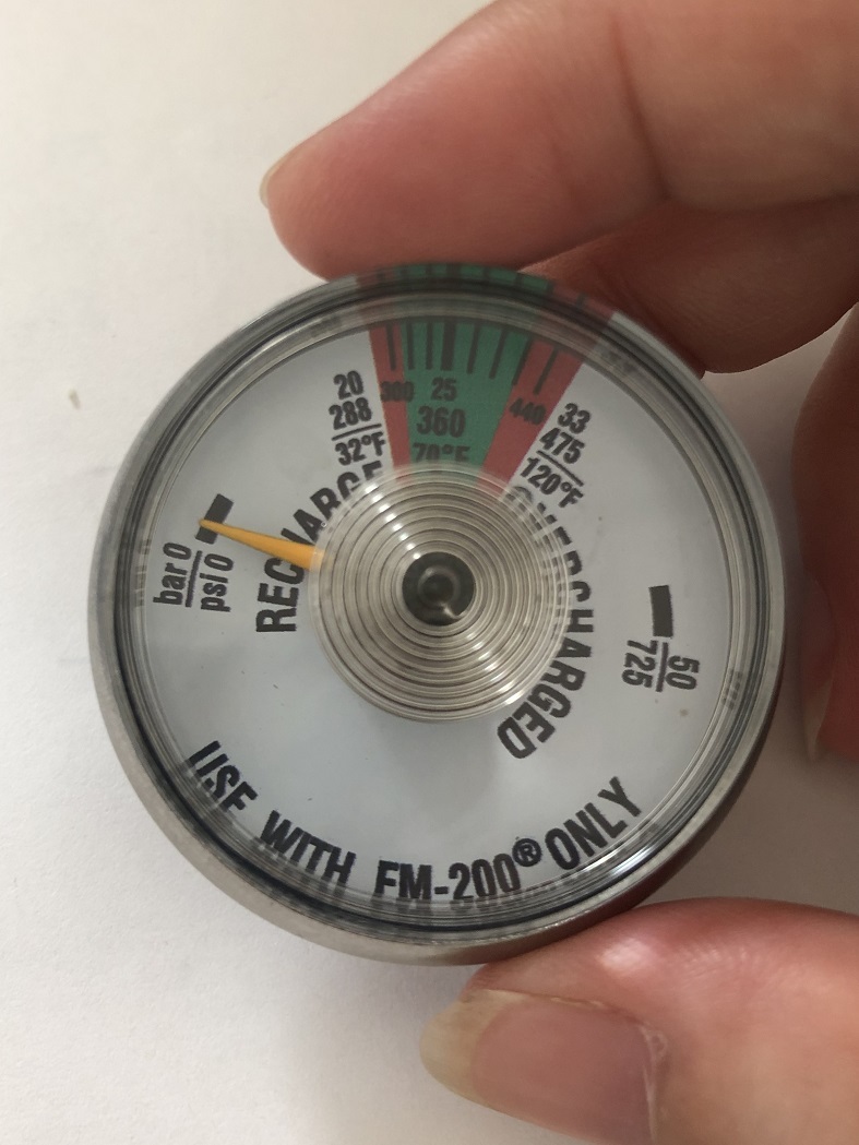 FM‑200 Mini Pressure Gauge | Fire Suppression Cylinder Manometer