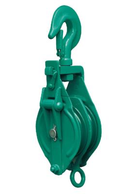 Bloco de ato de agarrar dobro verde da polia do bloco da polia/10 toneladas com gota do gancho forjado