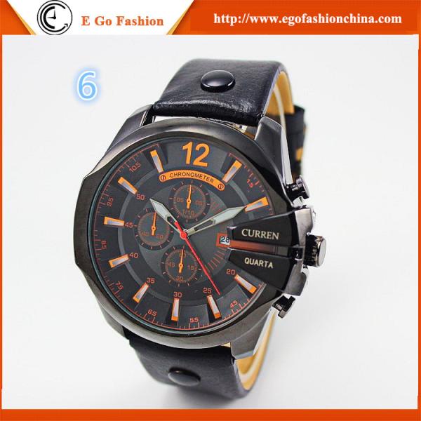 E Go Fashion China Watch Wholesale 2 Subdials Rose Gold 8176 Watch Brown Vintage Watch New