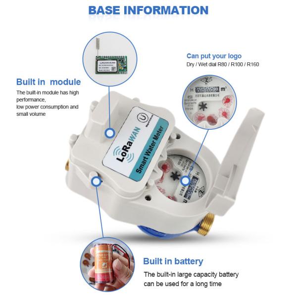 Lorawan Gateway Outdoor Lorawan Remote Control Smart Pre Paid Remote Water Meters Shut off Valve
