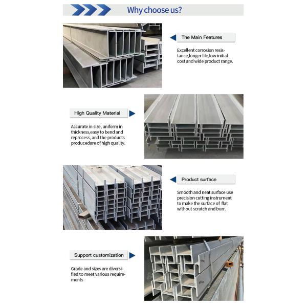 276 316 316L ASTM Stainless Steel Beams L I H Beams