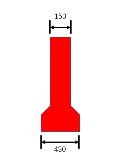 Вращательный отливая в форму барьер дороги продуктов (КРАСНОЕ) 600x600