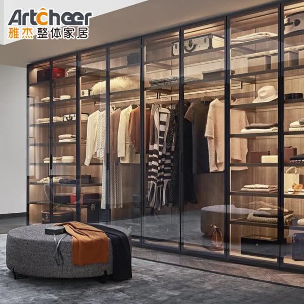 Мебель для спальни Люксовый дизайн Алюминиевая рама Система шкафа с аксессуарами