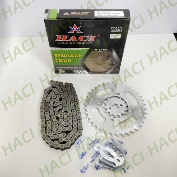 Cadena y piñón de motocicleta X-1 COMP, piezas de motocicleta de aleación de hierro