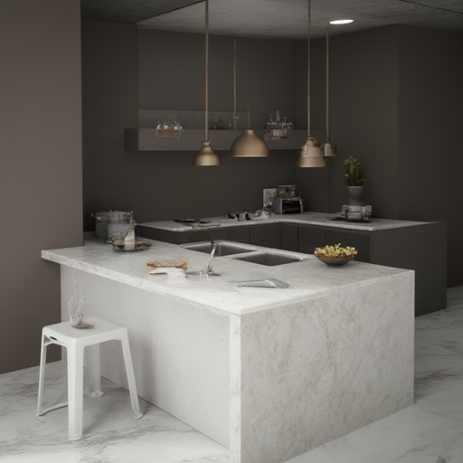 高光度でクォーツ表面パッサービーシリーズとブックマッチ