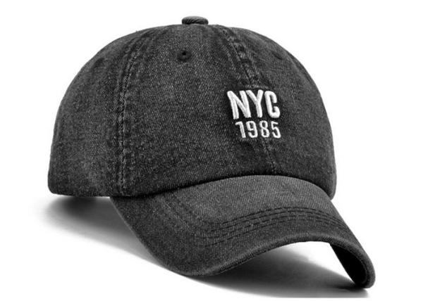 Black Soft Denim Baseball Cap 3D Embroidery Logo Not Faded Not Deformation