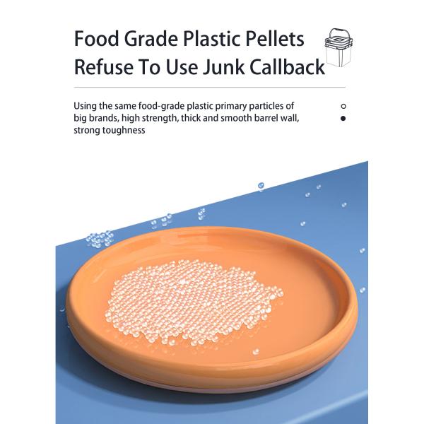 Акриловый пластиковый ледяной ведро 8 литров Белый / Желтый цвет