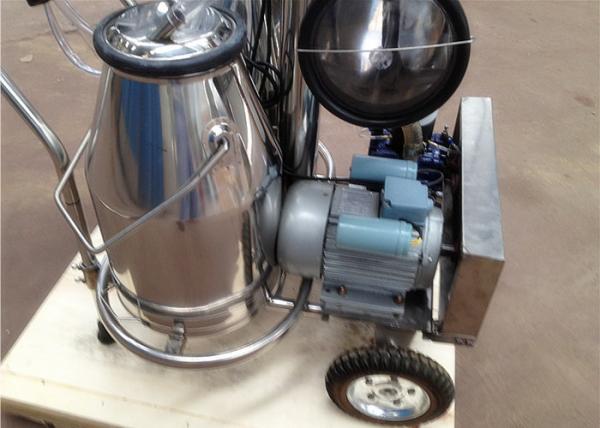 Máquina de ordenha móvel de duas cubetas, leiteria da bomba de vácuo que ordenha o equipamento