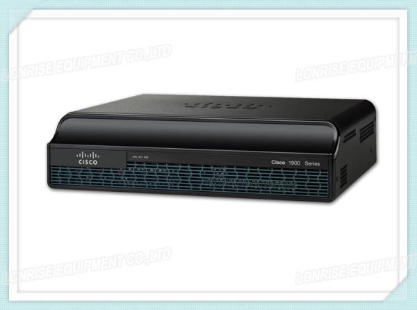 Router 1941 w/2 GE do guarda-fogo de rede CISCO1941/K9, 2 entalhes de EHWIC, 256MB CF, base do IP