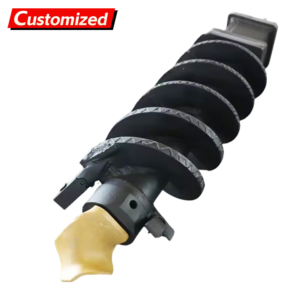 Customized Auger Drilling Machine Budget-Friendly Dual-Cutting Single-Flute Straight Rock Auger Rotary Drilling Auger Rock Auger