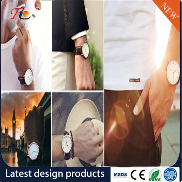 Wholesale Men's Watches PU Watch Band/Strap Alloy Case Business Watches Fashion Watches Can Be Customized Logo