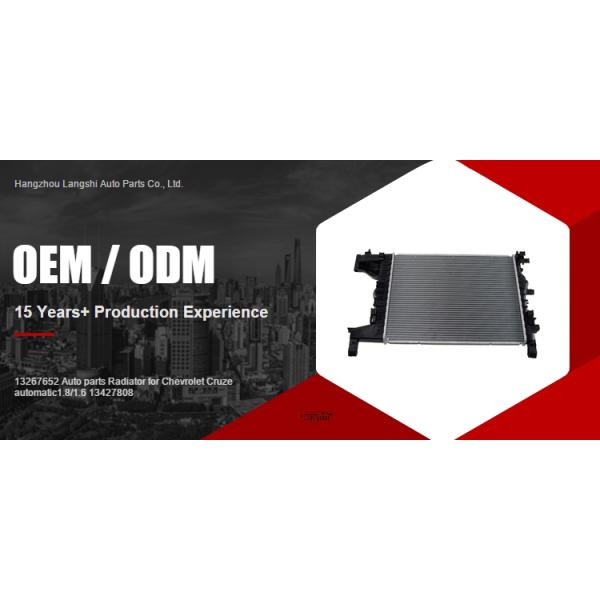 Moteur 1.8 Pièces automobiles Radiateur en aluminium pour Chevrolet Cruze 1.8/1.6 Buick Excelle 13427808
