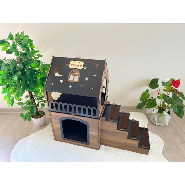 Modern Cat Furniture Customized Shape Wooden Rabbit House for Cats and Small Animals