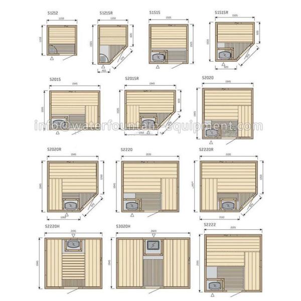 4 People Dry Steam Room Equipment Durable White Pine Wood With Sauna Accessories
