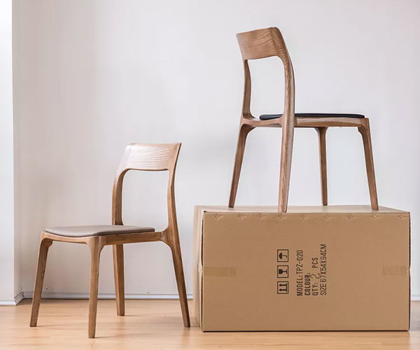 Muebles sólidos nórdicos modernos del cuero de la PU de Ash Wood Dining Chair Antique