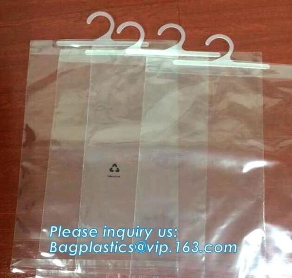 Custom Made Clothes Underwear PVC Packaging Bag with Hook Display Bikini Swimwear Bag,Environmental Material pvc swimwea