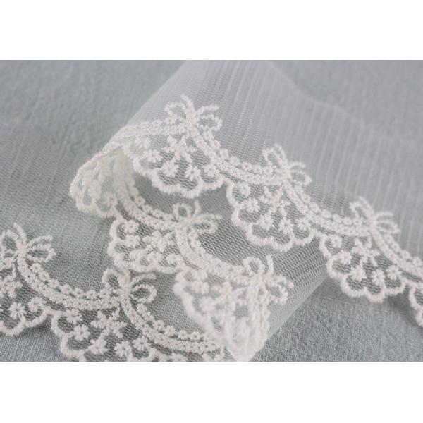 Frontière nuptiale ene ivoire molle brodée florale mignonne de dentelle d'équilibre de dentelle pour la décoration d'art