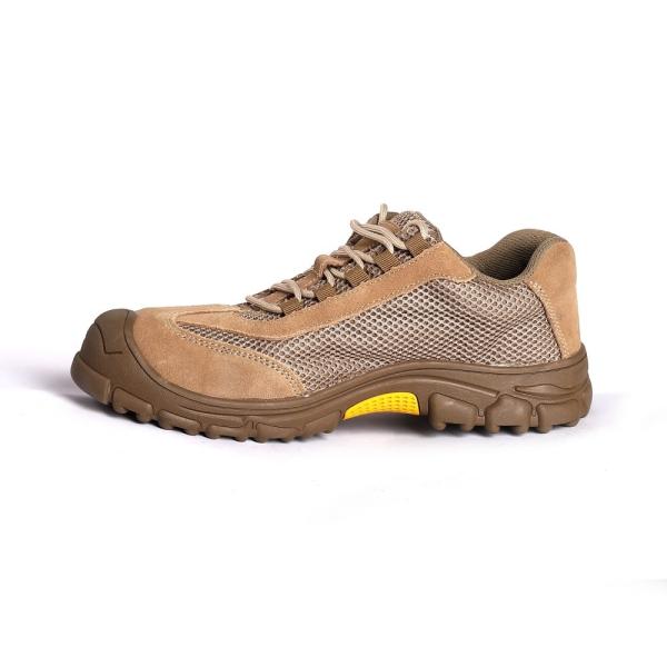 Unisex Microfiber Leather Comfortable EVA Insole Metal Eyelets Rubber Work Land Safety Shoes