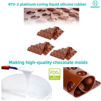 FDA Compliant Low Viscosity 3500 mPa.s Platinum Cure Silicone Rubber 15 Shore A for Chocolate Candy Molds