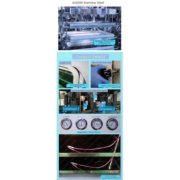 3Kg Pilot Freeze Dryer Small Scale SUS304 Laboratory Freeze Dryers