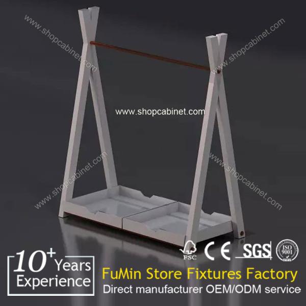 Metal clothing display rack stainless steel clothes shelf