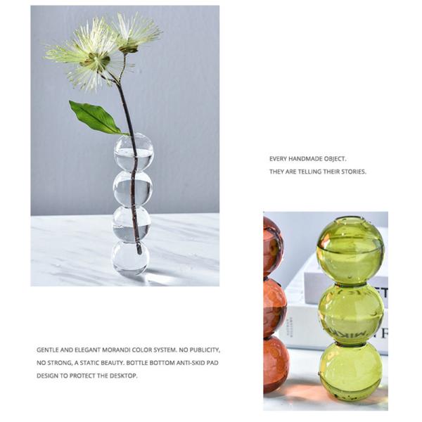 Logo Printing Decorative Laminated Ball Glass Vases