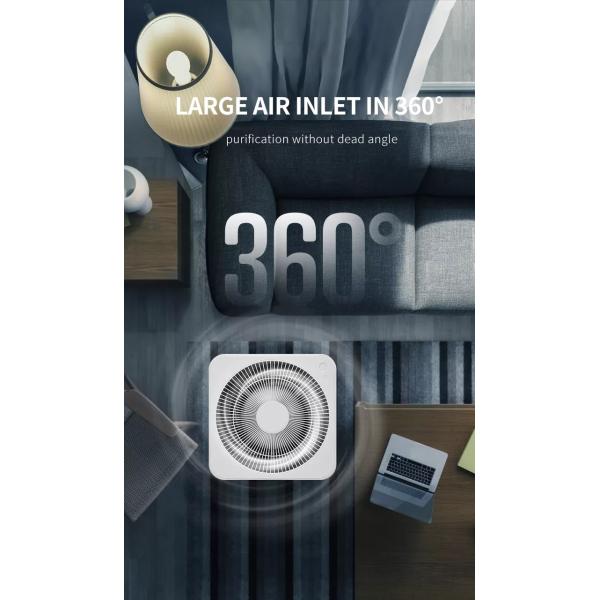 Purificadores de aire WIFI para el hogar Ionizador de aire Ozone Sala libre Hepa Filtro Smart Touch Control Equipo de purificación de aire para el hogar