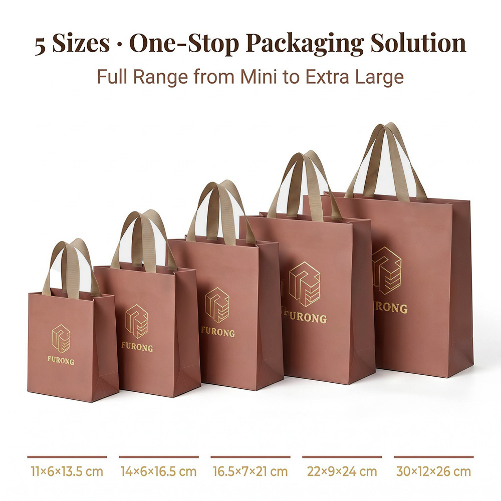 Luxury Recyclable Art Paper Packaging Bags Custom Logo Printed Jewelry Kraft Paper Bag