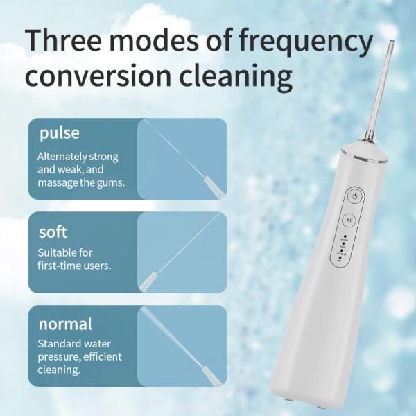 4 Nozzles White Handheld Water Flosser With 1500mAh Lithium Battery
