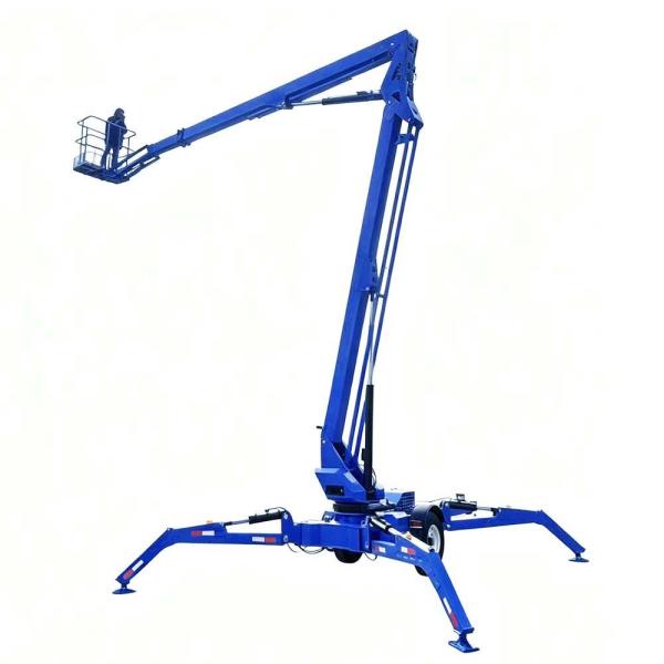 Hydraulic Articulated Cherry Picker Towable Boom Lift Reinforced steel 12m