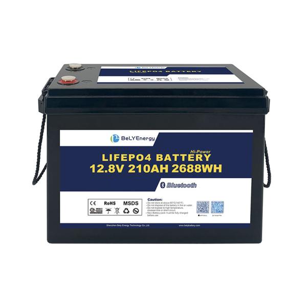 Durée de vie du cycle long Décharge maximale 260A LiFePO4 Bluetooth Batterie au lithium 12V 210Ah LiFePO4