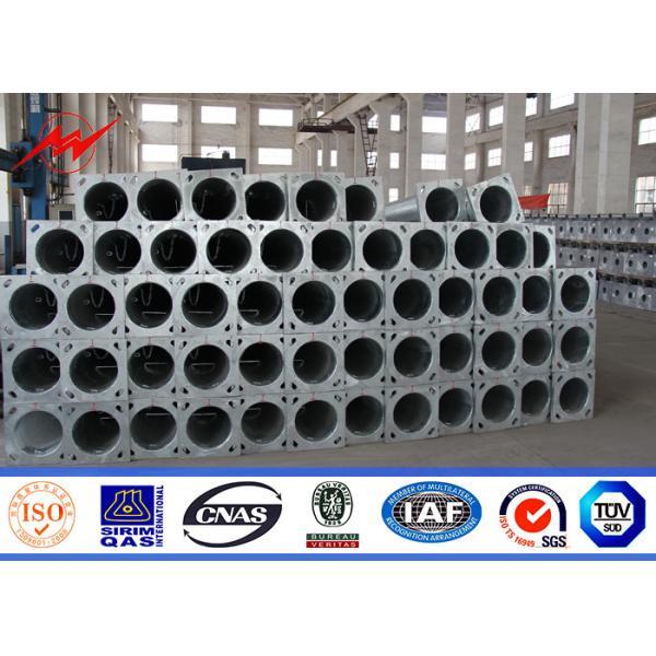 Q235 Steel Conical Transmission Steel Tubular Poles With ASTM A123 Galvanization