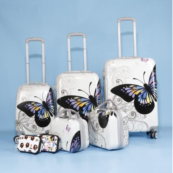 Romantic Butterfly Print 5-Piece Luggage Set