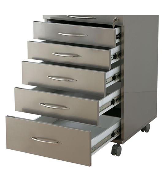 Dental Equipment Mobile Steel Storage Dental Cabinet With 5Drawers