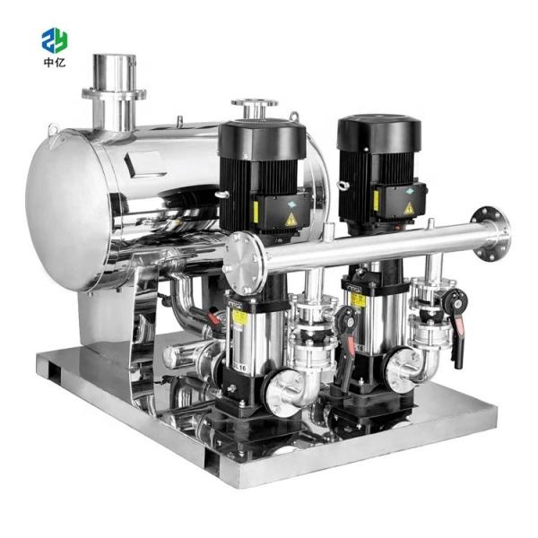Frequency booster water pump Water Supply  equipment 1standby 1start .SS304 material pump with piplien and pressure tank