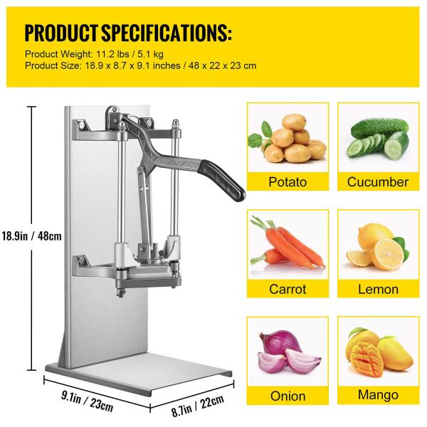 Vente chaude nettoyage intégral manuel hachoir à légumes croustilles machine à couper les copeaux français trancheuse à fruits