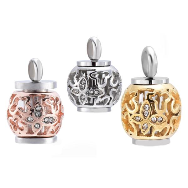 Gold and Rose Gold Charm Pendants Beautiful Butterfly Ashes Keepsake for Gift Occasion