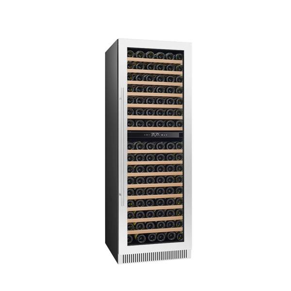 ETL Certificate Air Cooling Bodega Red White Wine Cooler With Steel Wooden Shelves