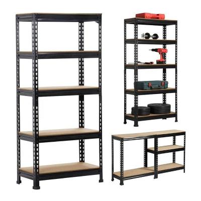 Powder Coated Light Duty Shelving 50-300kgs/layer Rivetier Boltless Shelving